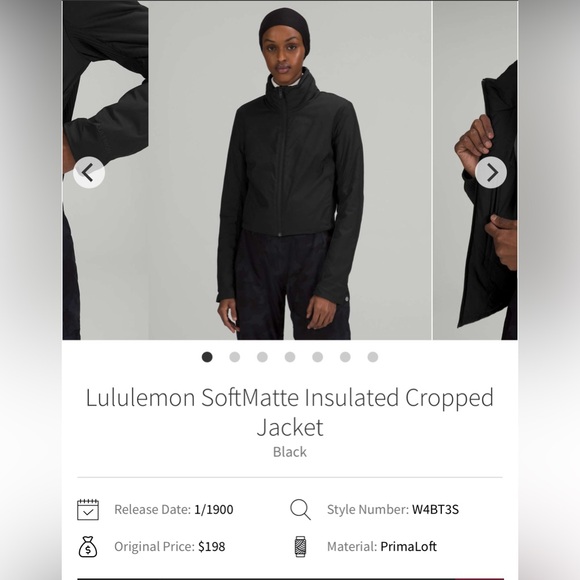 Lululemon insulated Primaloft jacket 8 $198 - Picture 1 of 2